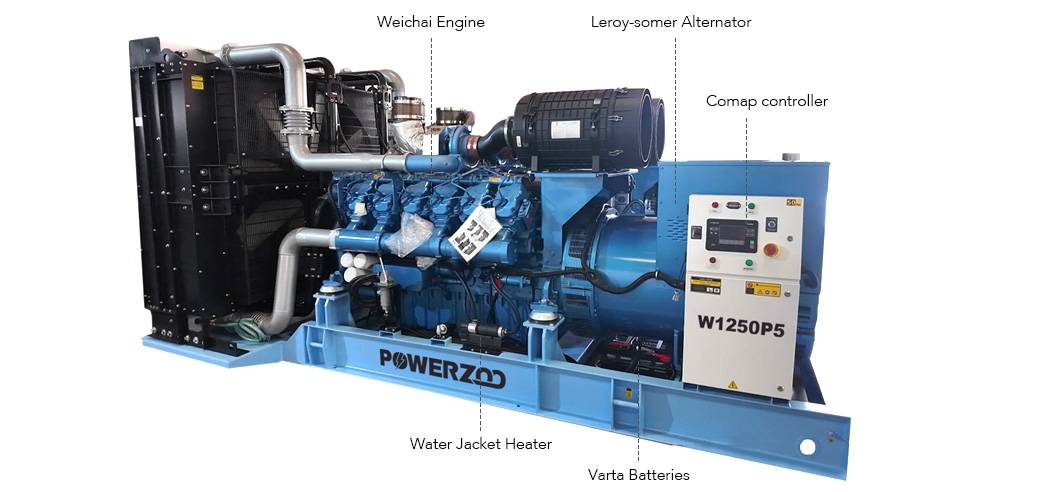 weichai 1250kVA configuration 